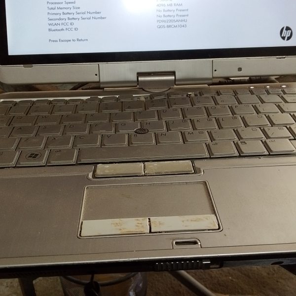 HP EliteBook 2760p tablet PC (Product Number: A7F26AV#ABU)